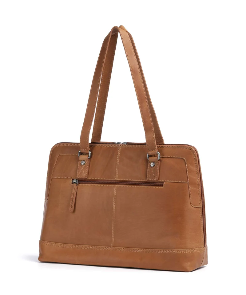 The Chesterfield Brand Wax Pull Up Cow Elvar Bolso de hombro cognac
