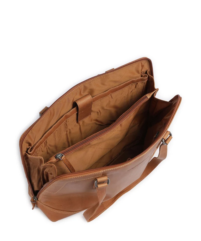 The Chesterfield Brand Wax Pull Up Cow Elvar Bolso de hombro cognac