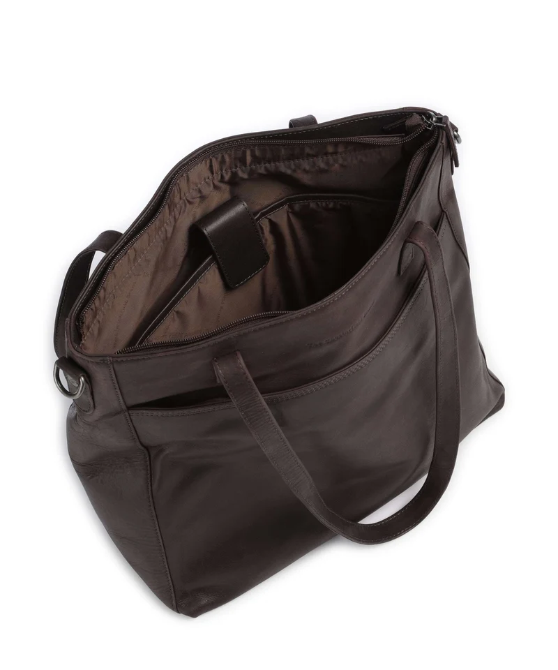 The Chesterfield Brand Wax Pull Up Cow Mosel Bolsa shopping brown
