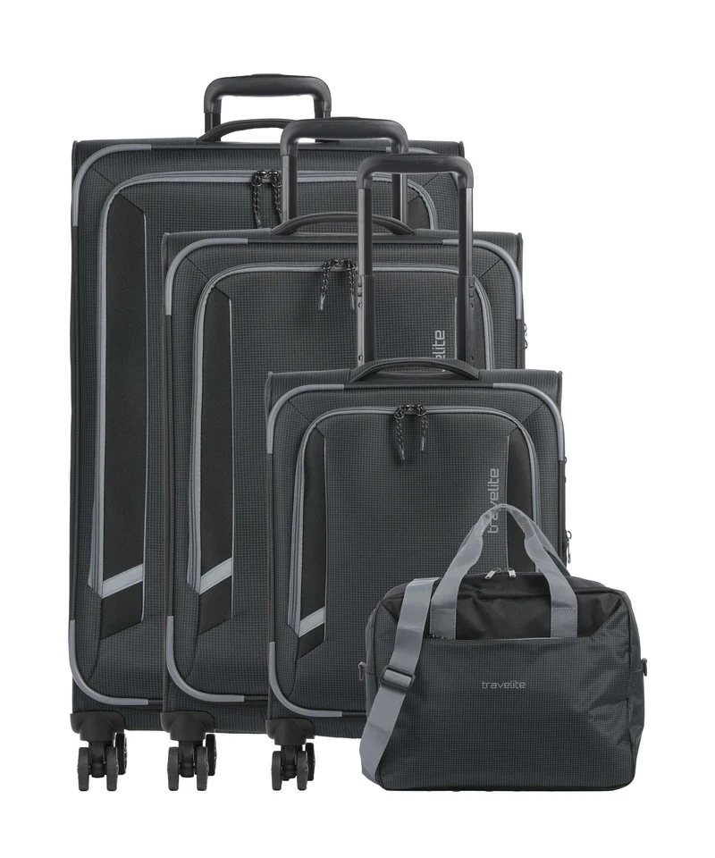 Travelite Corsiica Juego de maletas (4 ruedas) black
