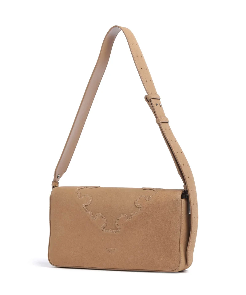 Pinko Love One Classic Slouchy Bolso de hombro beige/scoiattolo/old silver