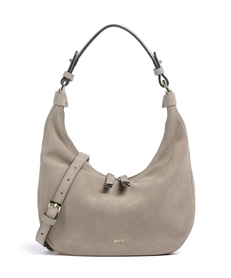 Abro Suede Nana Mini Bolso de hobo siena