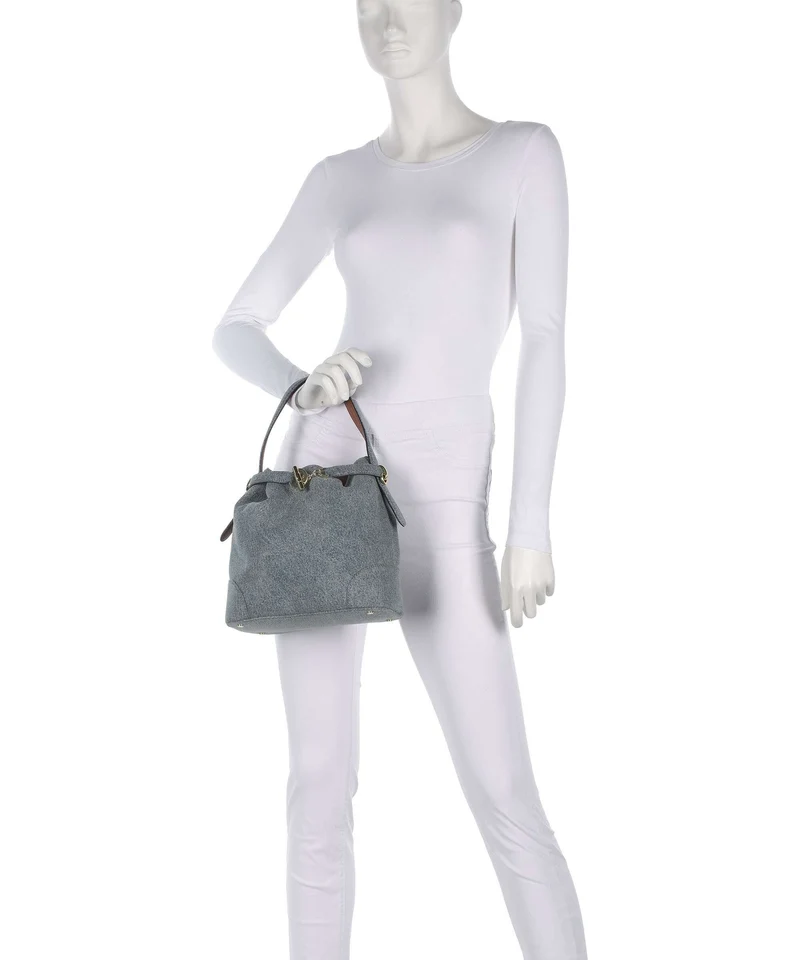 Lauren Ralph Lauren Blaike Medium Bucket bolso de mano blue/lauren tan