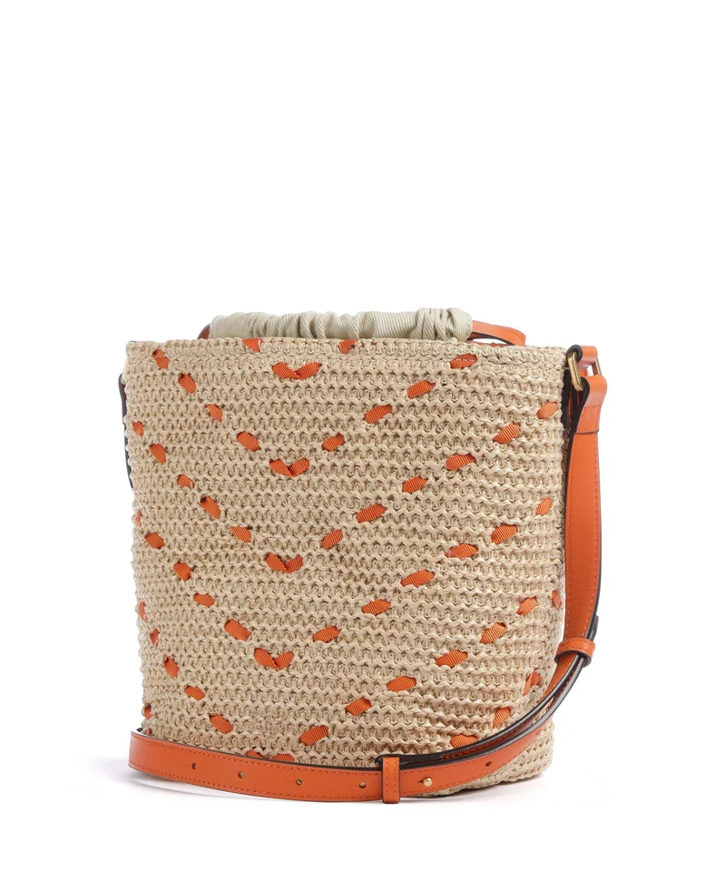 Pinko Bucket bolso de mano paglia/arancio/antique gold