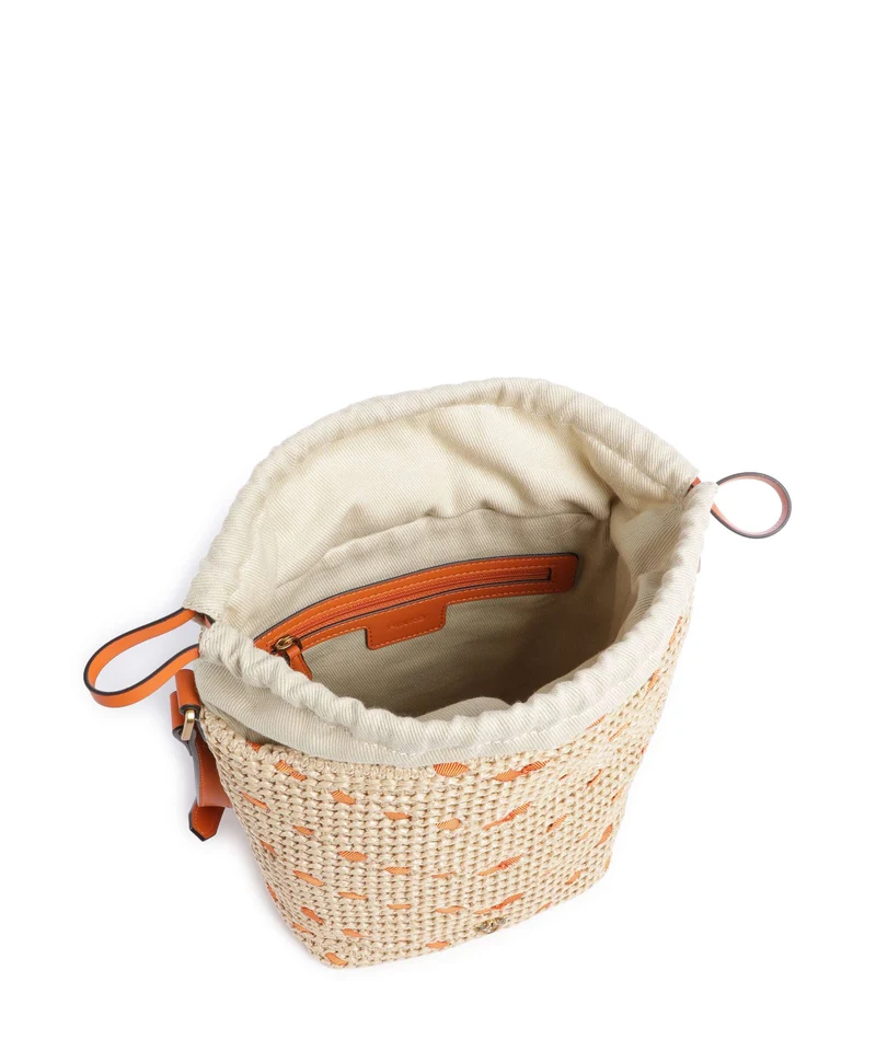 Pinko Bucket bolso de mano paglia/arancio/antique gold