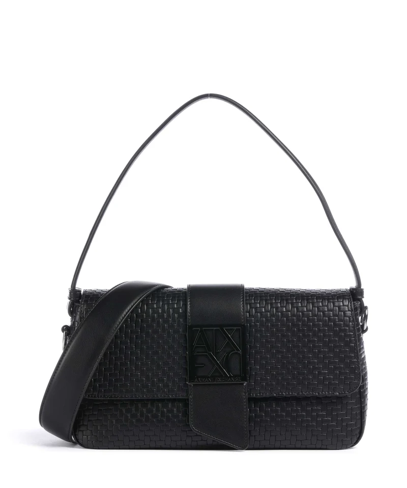 Armani Exchange Susy Soft Woven Bolso de hombro black