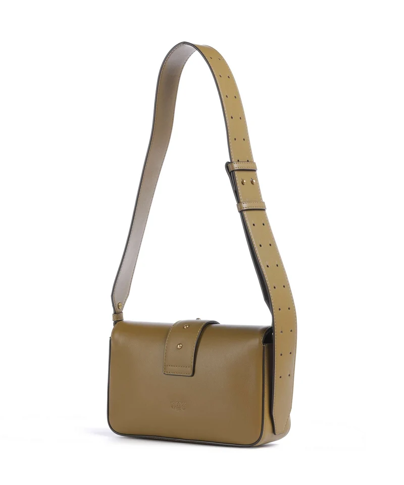 Pinko Love One Mini Slouchy Bolso de hombro verde canguro/antique gold