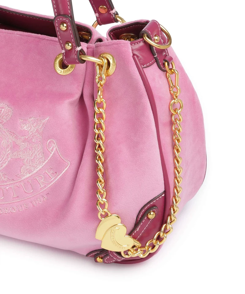 Juicy Couture Twig Narrative Velvet M Bolso de hobo super pink