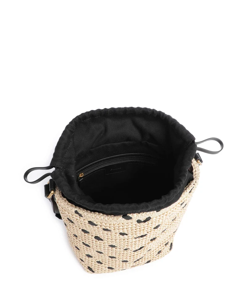 Pinko Bucket bolso de mano paglia/nero/antique gold