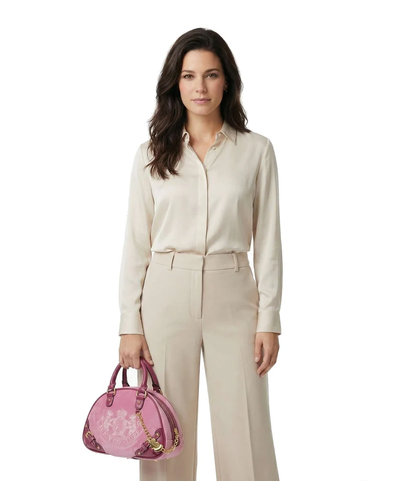 Juicy Couture Twig Narrative Velvet Bolso de mano super pink