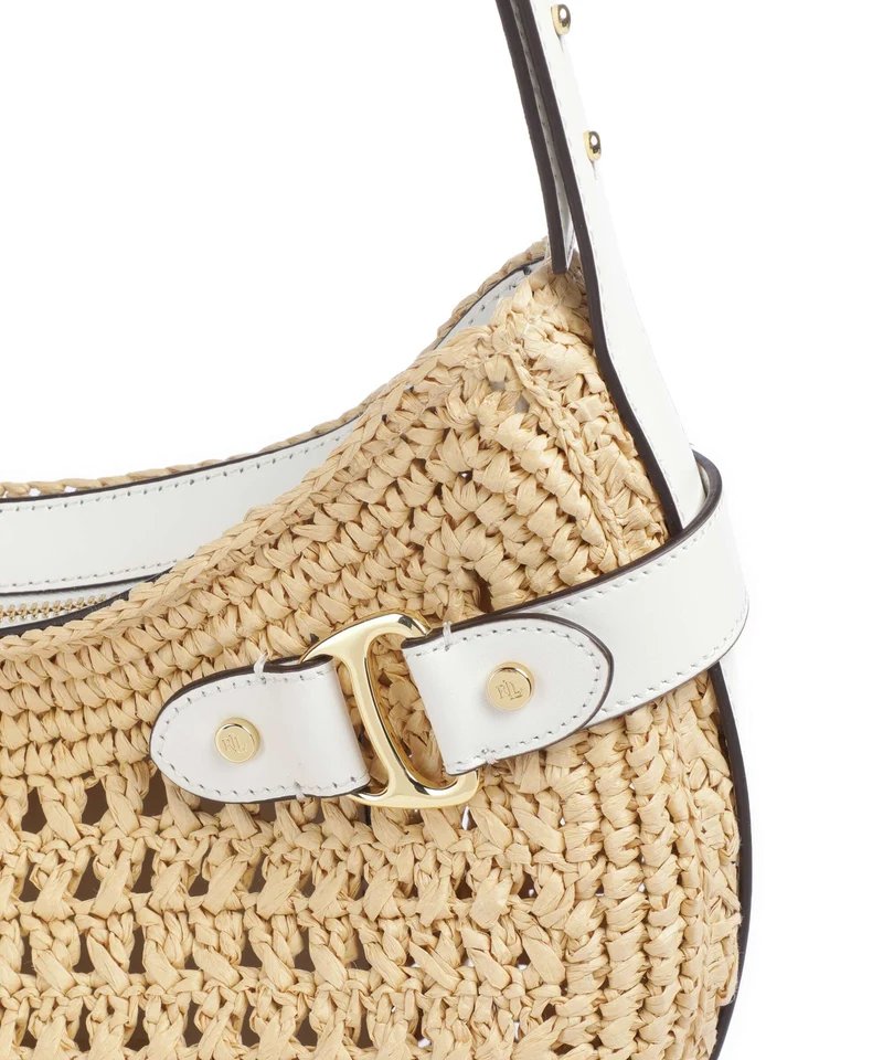 Lauren Ralph Lauren Tasha Large Bolso de hombro natural/white