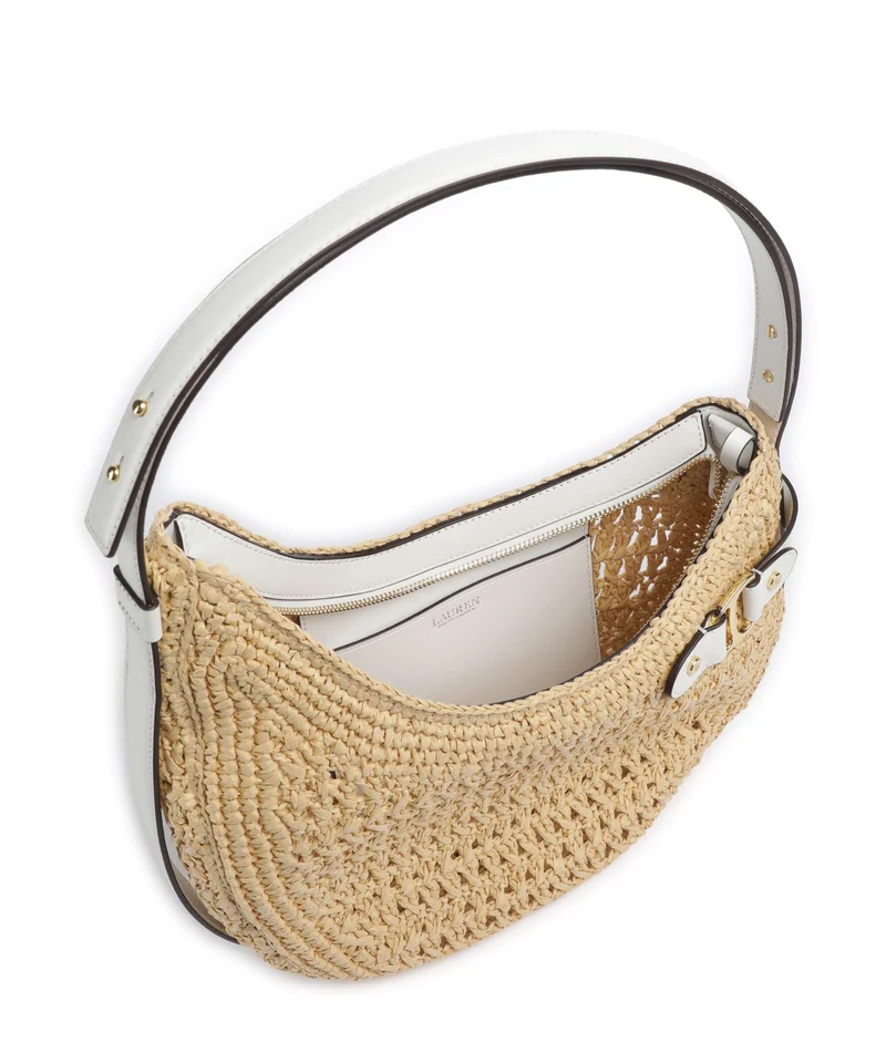 Lauren Ralph Lauren Tasha Large Bolso de hombro natural/white