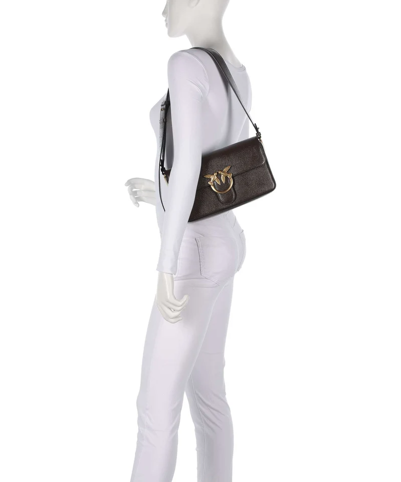 Pinko Love One Classic Slouchy Bolso de hombro marrone/chicco di caffe/antique