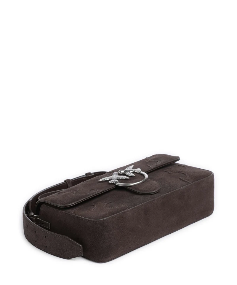 Pinko Love One Classic Slouchy Bolso de hombro marrone/chicco di caffe/old silver