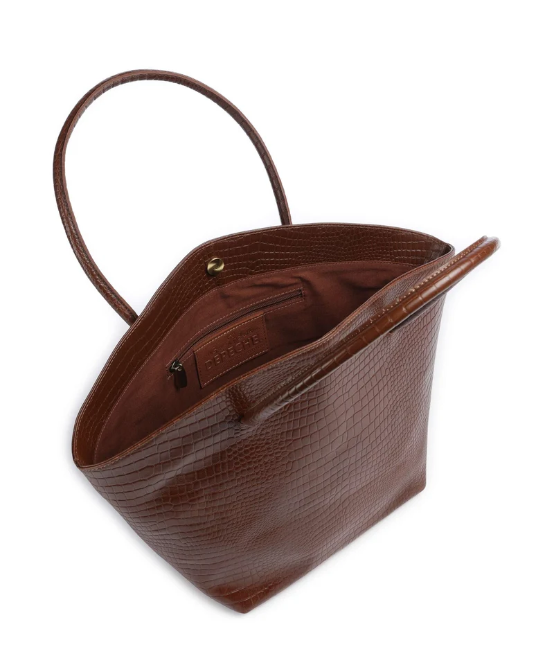 Depeche Fashion Favourites Bolsa shopping cognac croco