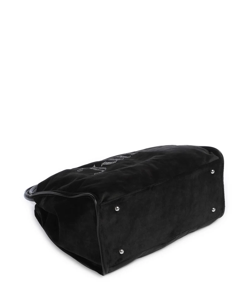 Juicy Couture Iris Velvet Rhinestones L Bolsa shopping black