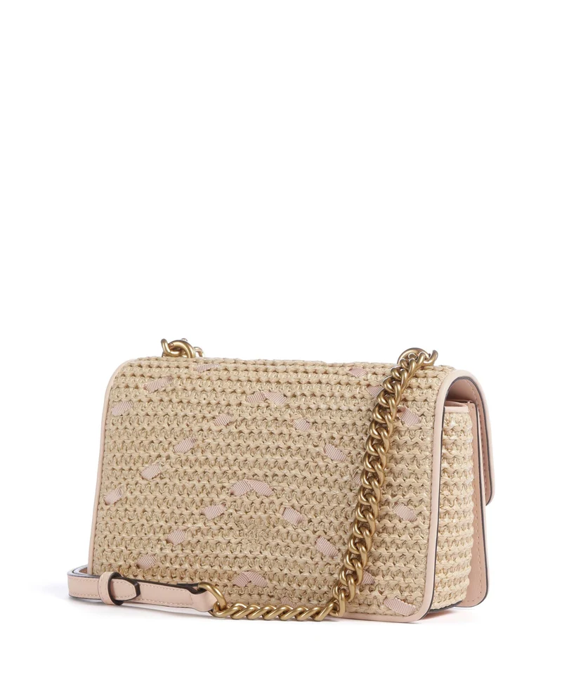 Pinko Love One Mini Bandolera paglia/rosa/antique gold