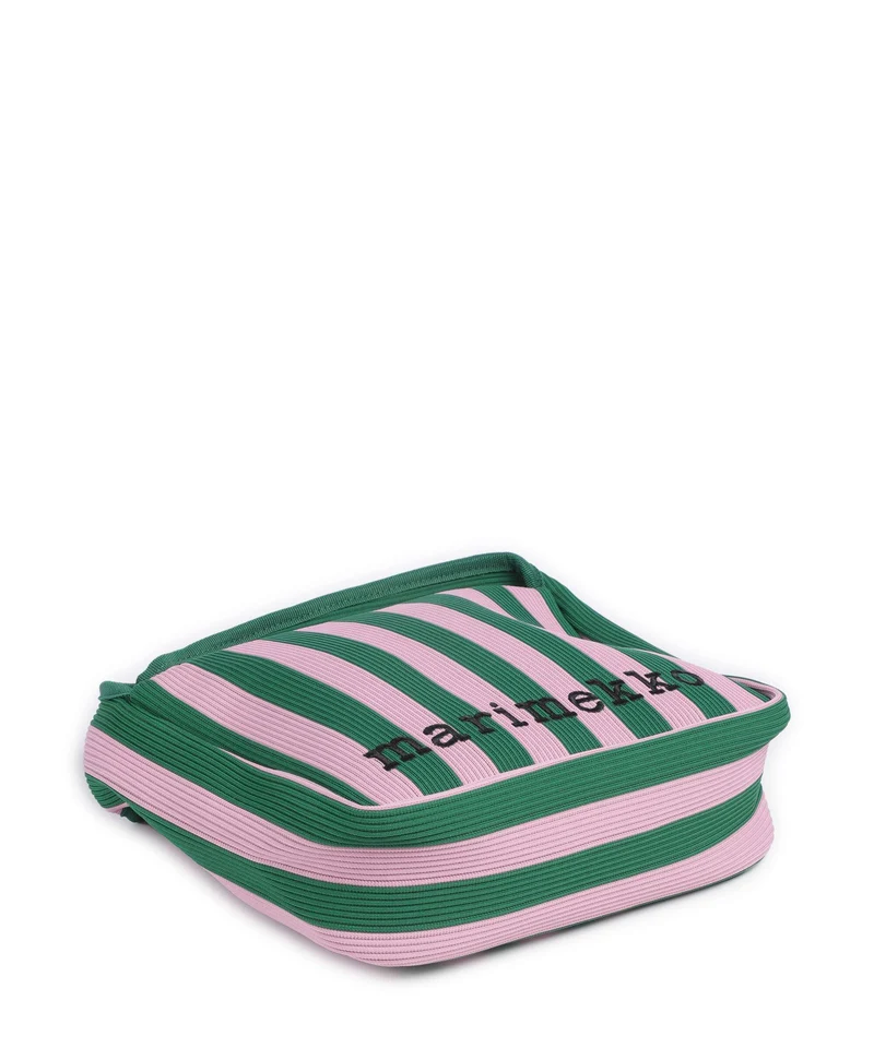 Marimekko Knitted Merirosvo Bolso de hombro pink/dark green