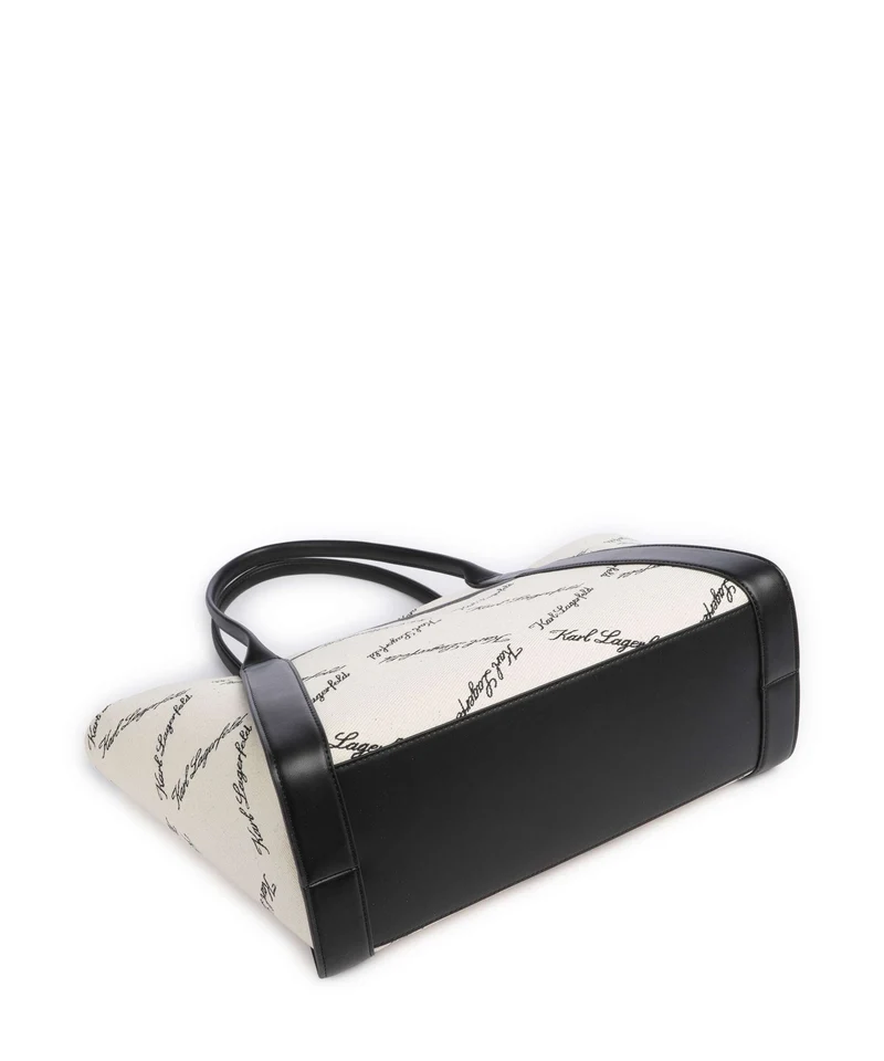 Karl Lagerfeld K/Ville Small Bolsa shopping natural canvas/black
