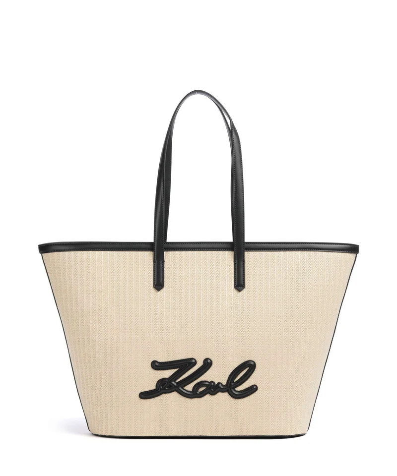 Karl Lagerfeld K/Signature Bolsa shopping natural/black