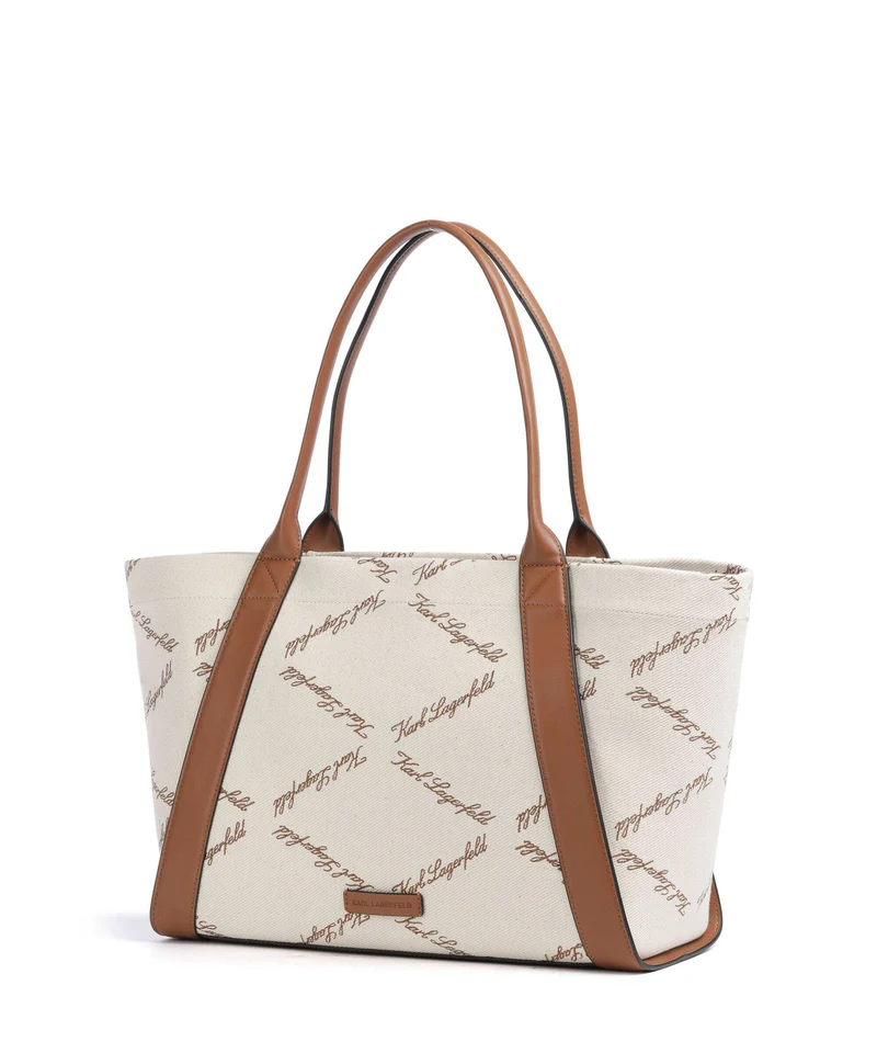 Karl Lagerfeld K/Ville Small Bolsa shopping natural canvas/tan
