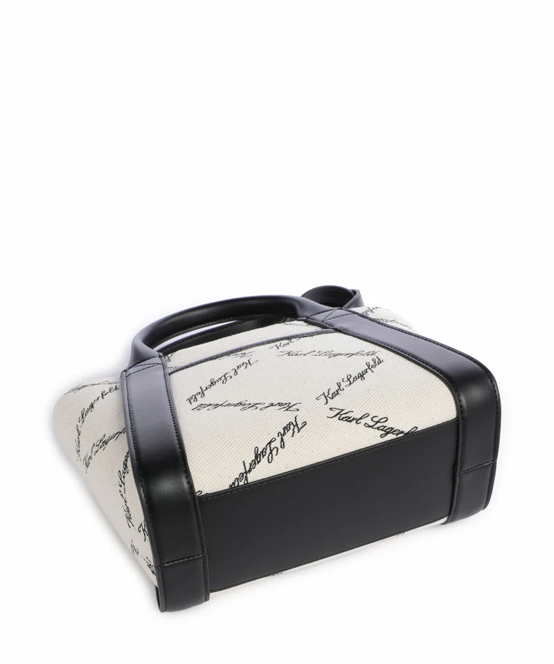 Karl Lagerfeld K/Ville Small Bolso de mano natural canvas/black