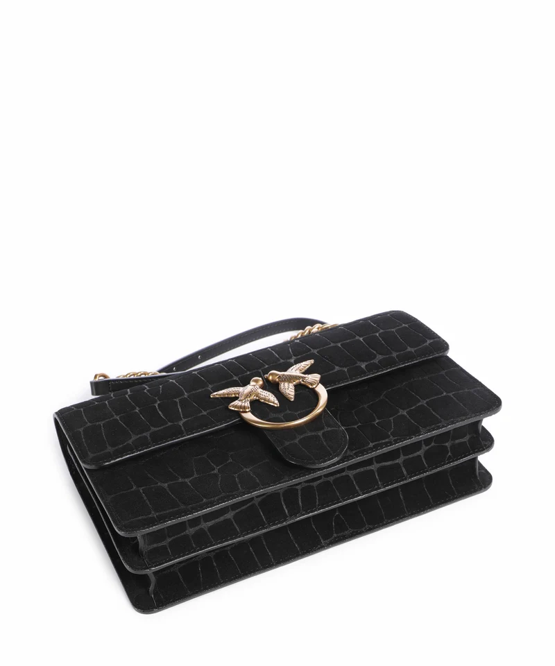 Pinko Love One Classic Bolso de hombro nero/antique gold