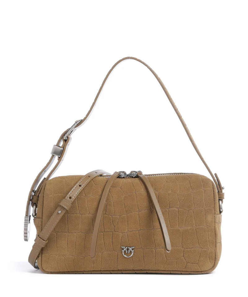 Pinko Bolso de hombro verde canguro/old silver