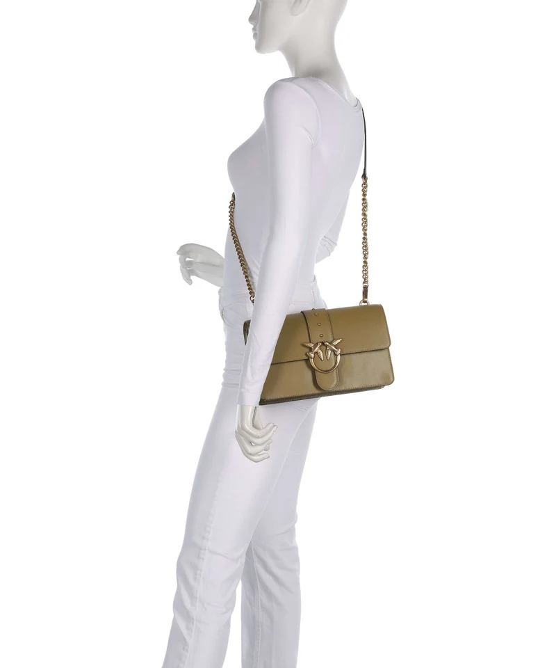 Pinko Love One Classic Bandolera verde canguro/antique gold