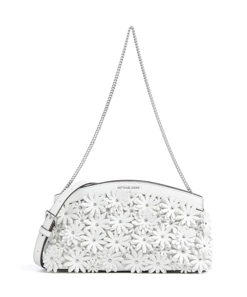 Michael Kors Athena Dome Chain Small Bolso de hombro optic white