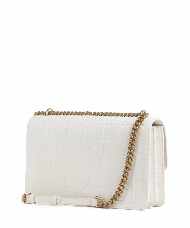 Pinko Love One Classic Bolso de hombro bianco nembo/antique gold