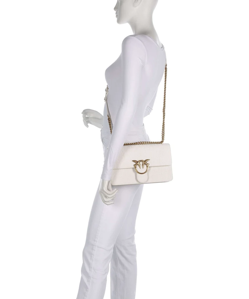 Pinko Love One Classic Bolso de hombro bianco nembo/antique gold
