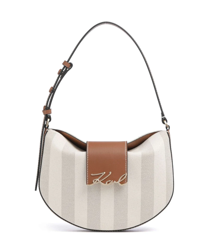 Karl Lagerfeld K/Signature Bolso de hombro natural canvas/tan