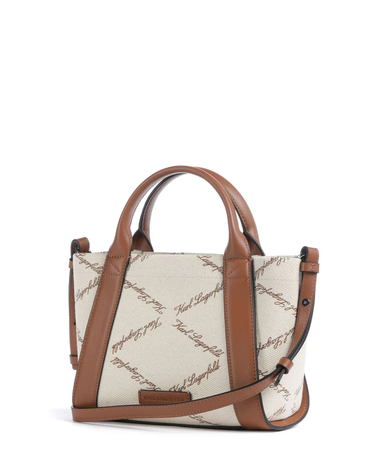 Karl Lagerfeld K/Ville Small Bolso de mano natural canvas/tan