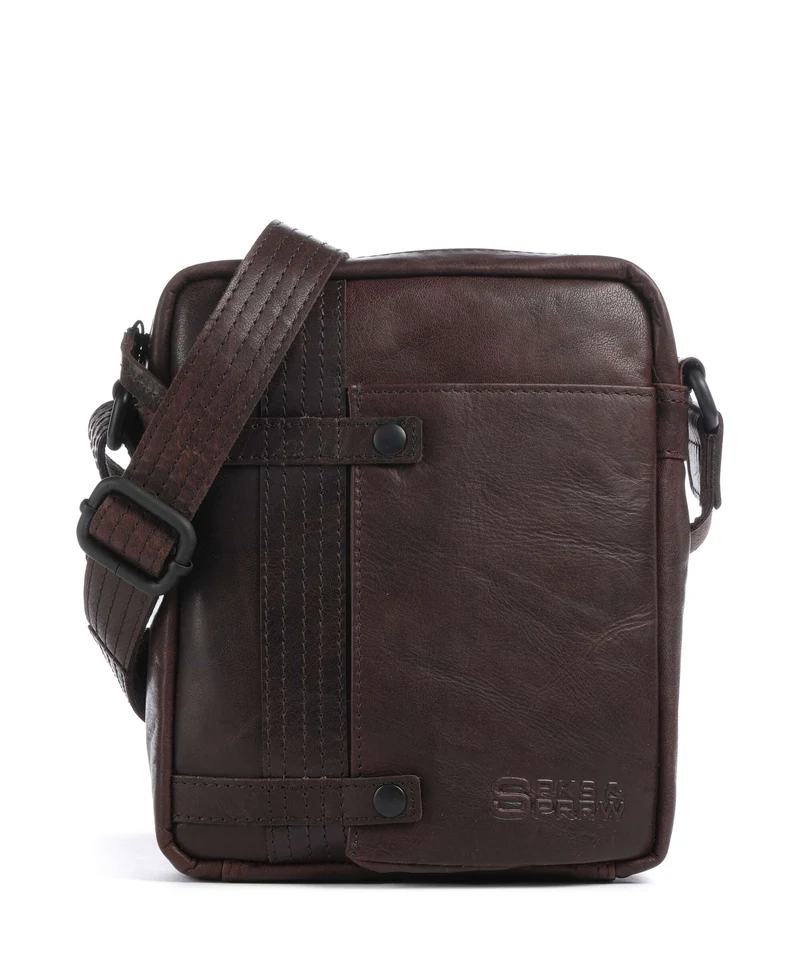 Spikes & Sparrow Bronco Benn Bandolera dark brown