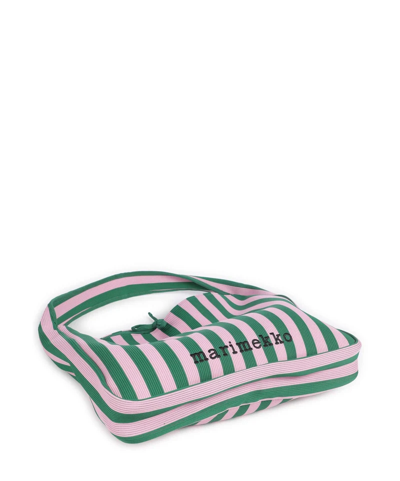 Marimekko Knitted Merirosvo Bolso de hobo pink/dark green