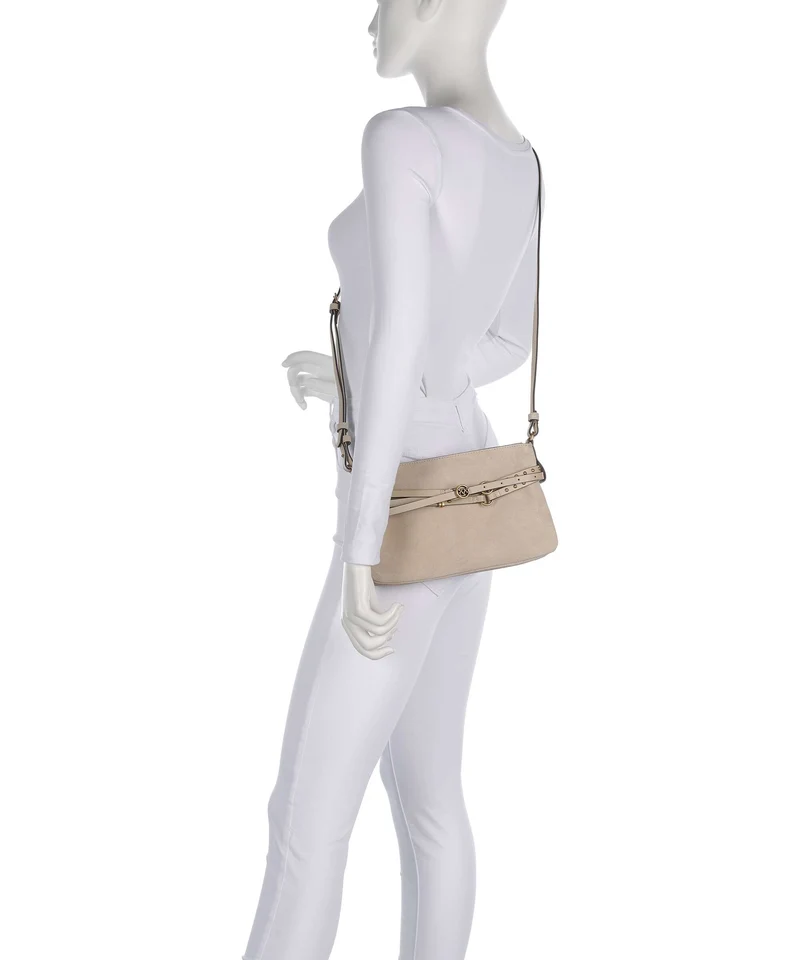 Pinko Belt Mini Bolso de hombro beige/grigio fumo/antique gold