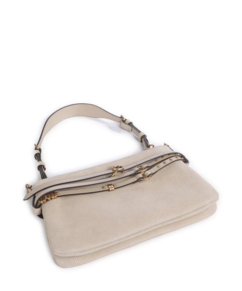 Pinko Belt Mini Bolso de hombro beige/grigio fumo/antique gold