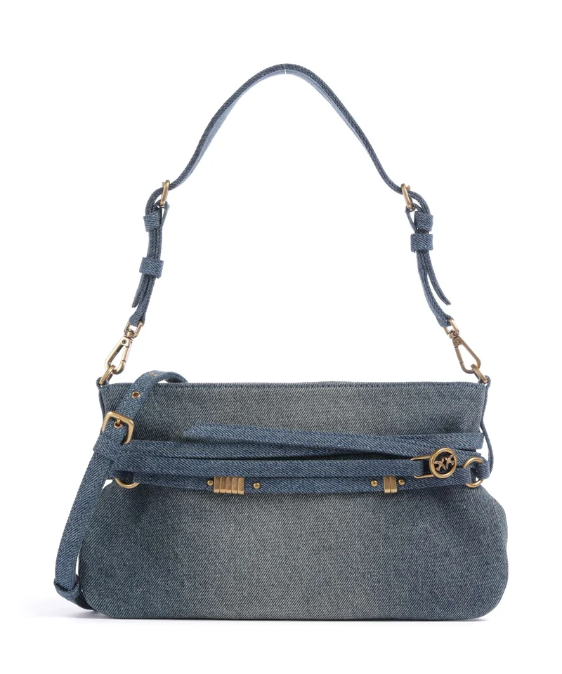 Pinko Belt Mini Bolso de hombro lavaggio medio/antique gold