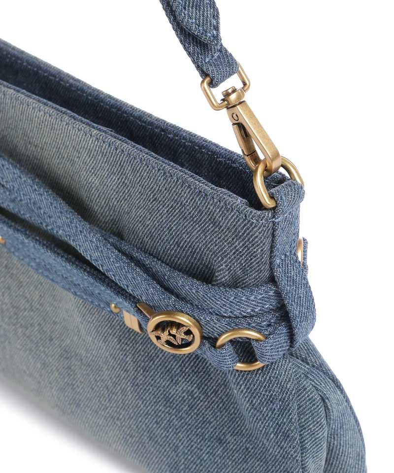 Pinko Belt Mini Bolso de hombro lavaggio medio/antique gold