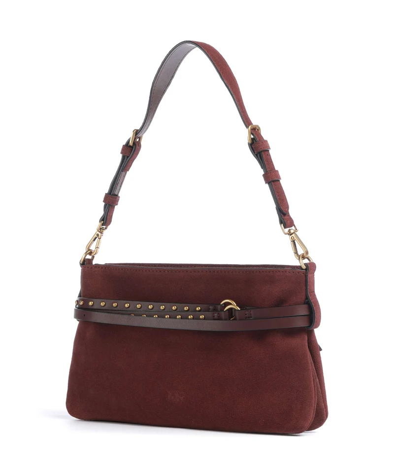 Pinko Belt Mini Bolso de hombro burgundy wine/antique gold