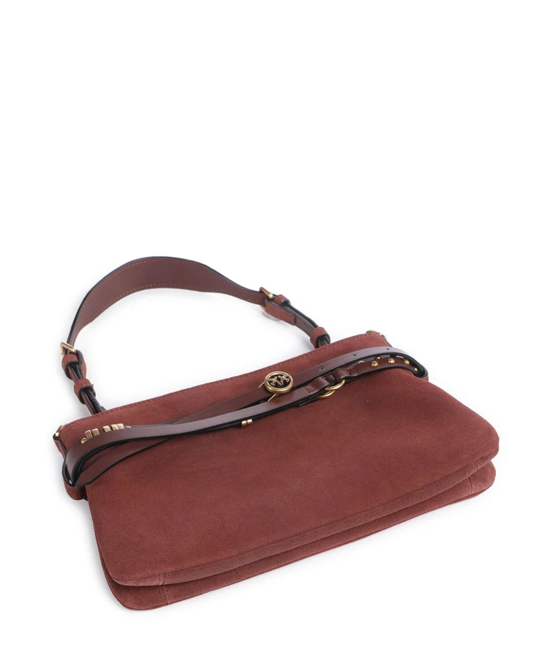 Pinko Belt Mini Bolso de hombro burgundy wine/antique gold