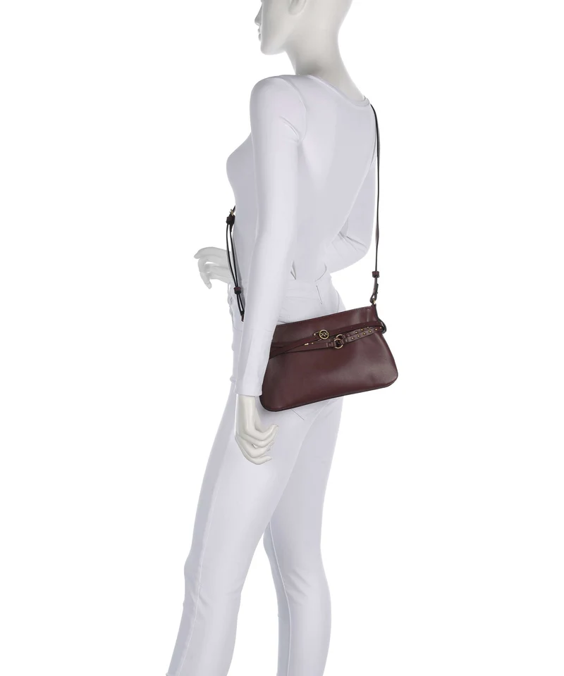 Pinko Belt Mini Bolso de hombro burgundy wine/antique gold