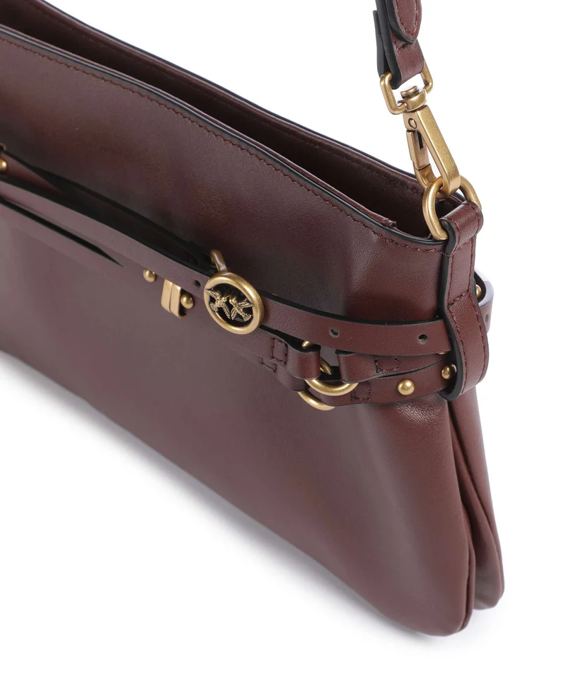 Pinko Belt Mini Bolso de hombro burgundy wine/antique gold