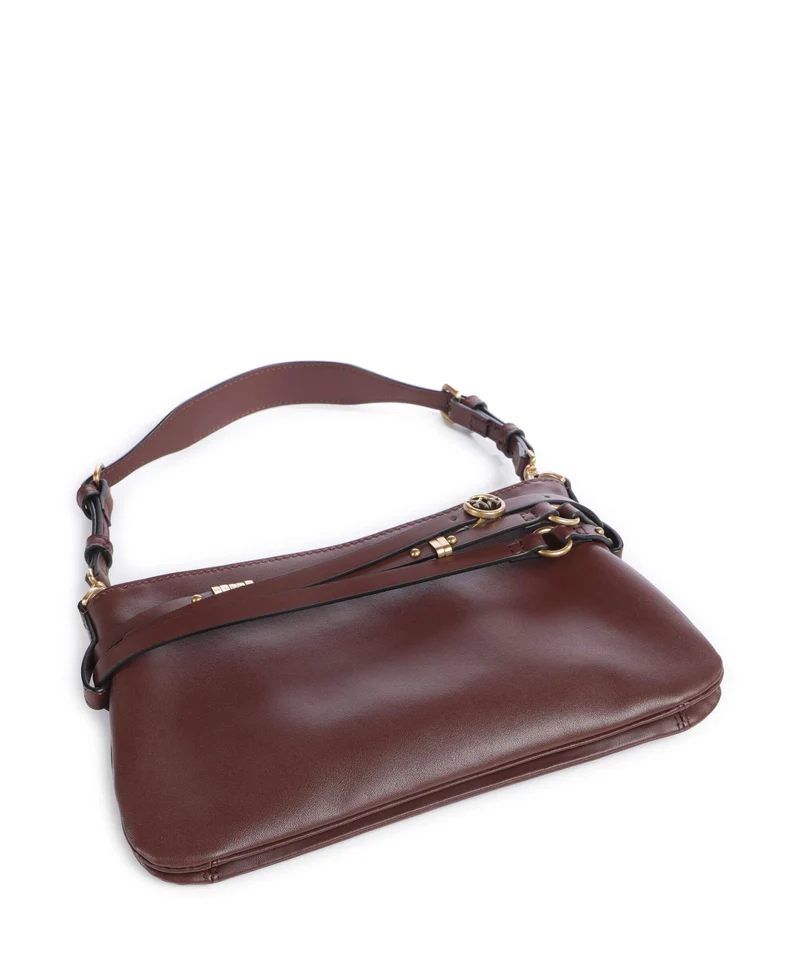 Pinko Belt Mini Bolso de hombro burgundy wine/antique gold