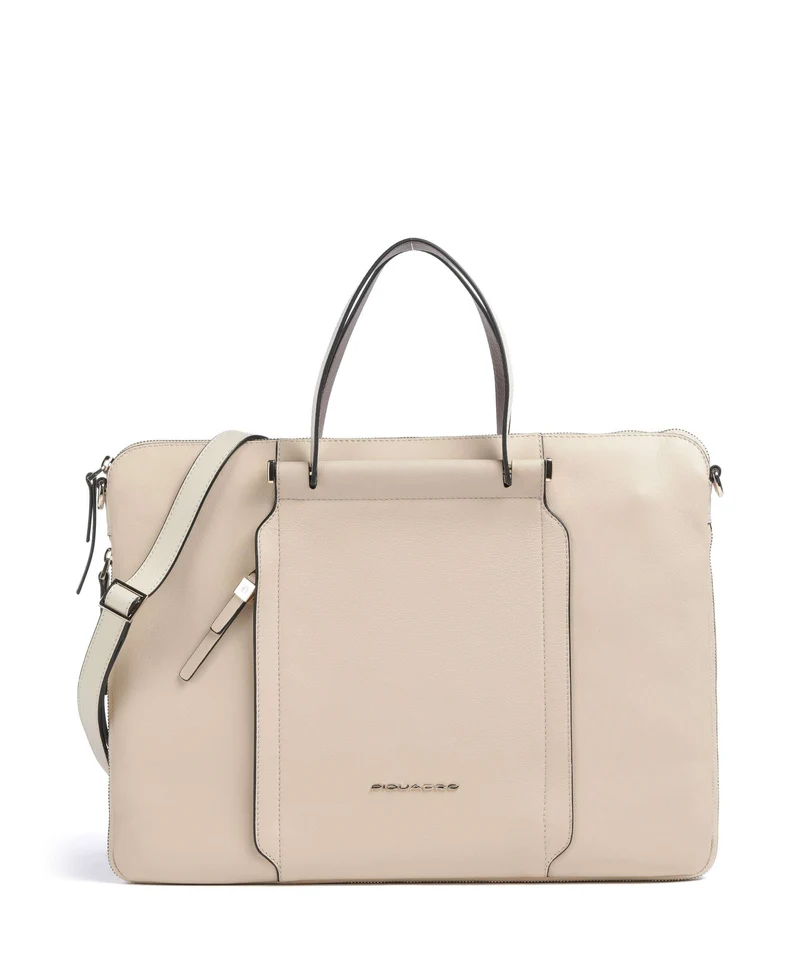 Piquadro W92T Maletín beige/cuoio