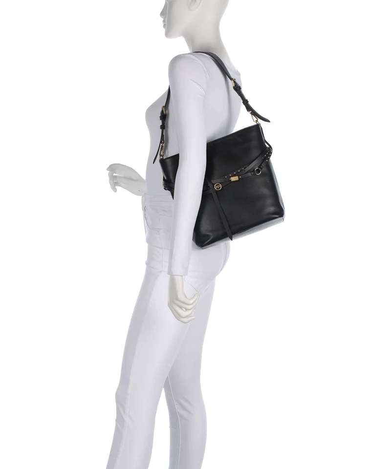 Pinko Belt Classic Bucket bolso de mano nero/antique gold