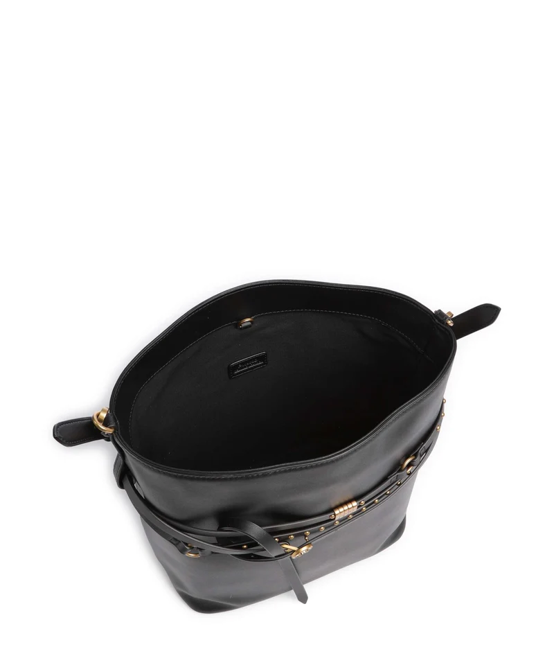 Pinko Belt Classic Bucket bolso de mano nero/antique gold