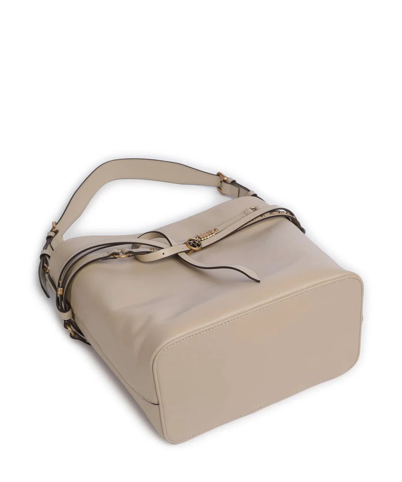 Pinko Belt Classic Bucket bolso de mano beige/grigio fumo/antique gold
