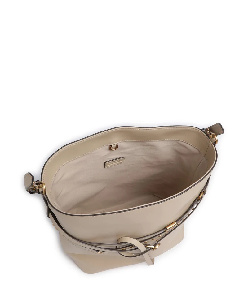 Pinko Belt Classic Bucket bolso de mano beige/grigio fumo/antique gold